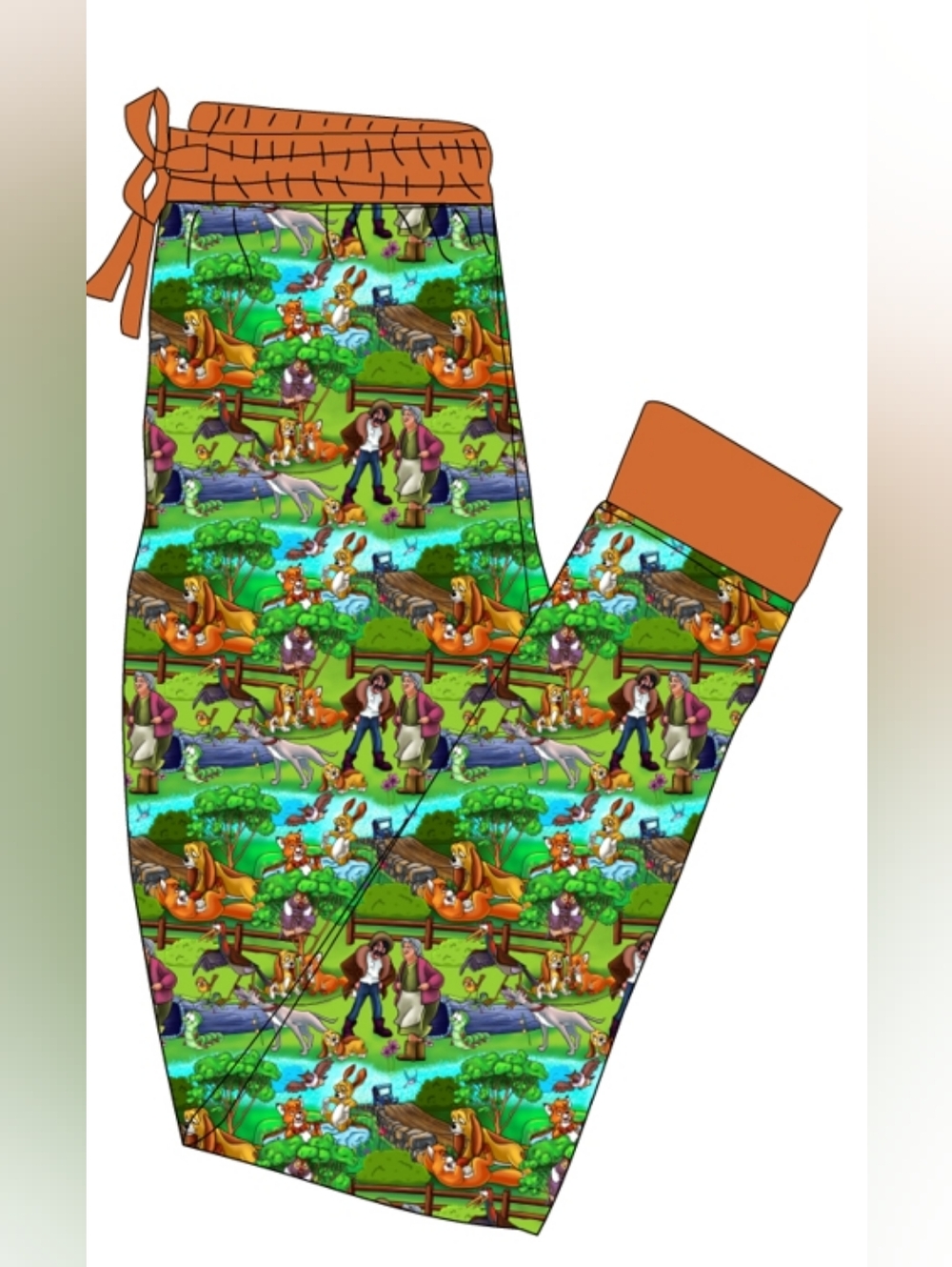 Hunter & Grace Fox And The Hound Bamboo Joggers Adult Size M NWOT